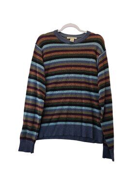 Geoffrey Beene Striped Lambswool Sweater Multicolor Crewneck Men’s M